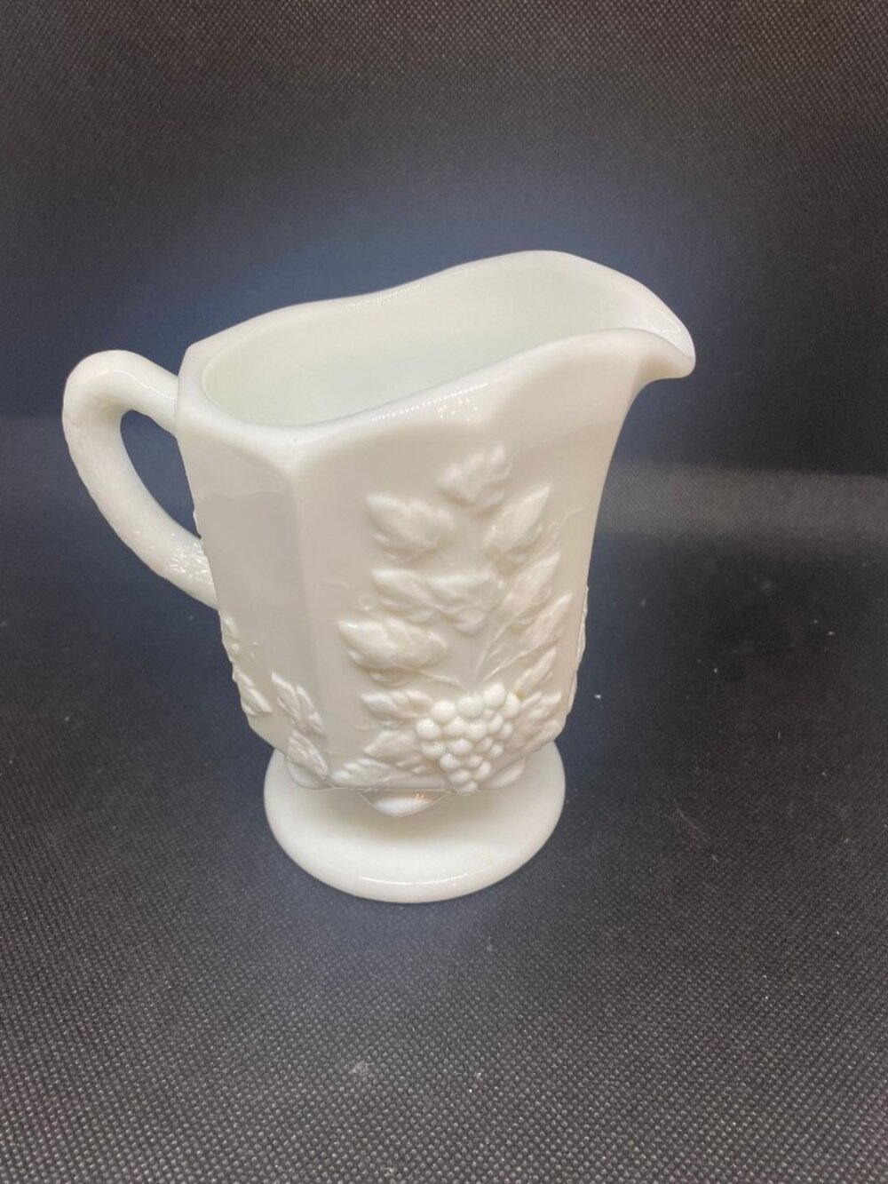 Westmoreland Grape Harvest Paneled Pitcher Small Milkglass